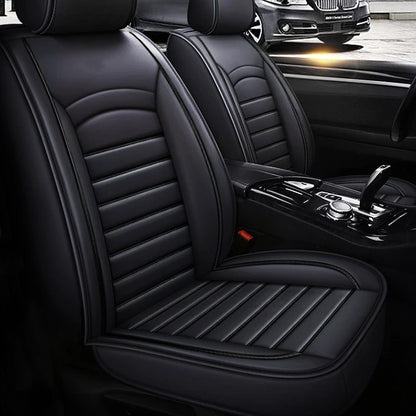 Black PU Leather Front Seat Cover for Chevy Silverado GMC Sierra (2014-2023)