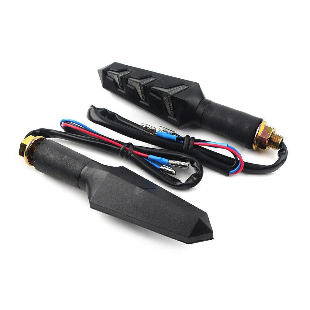 2 x Universal Motorcycle 12V LED Amber Turn Signal Lights for Make & Model