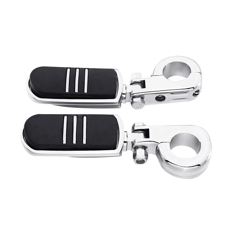Chrome Highway Engine Guard Bar w/ Footpeg Pegs for Harley Road King (2009-24)