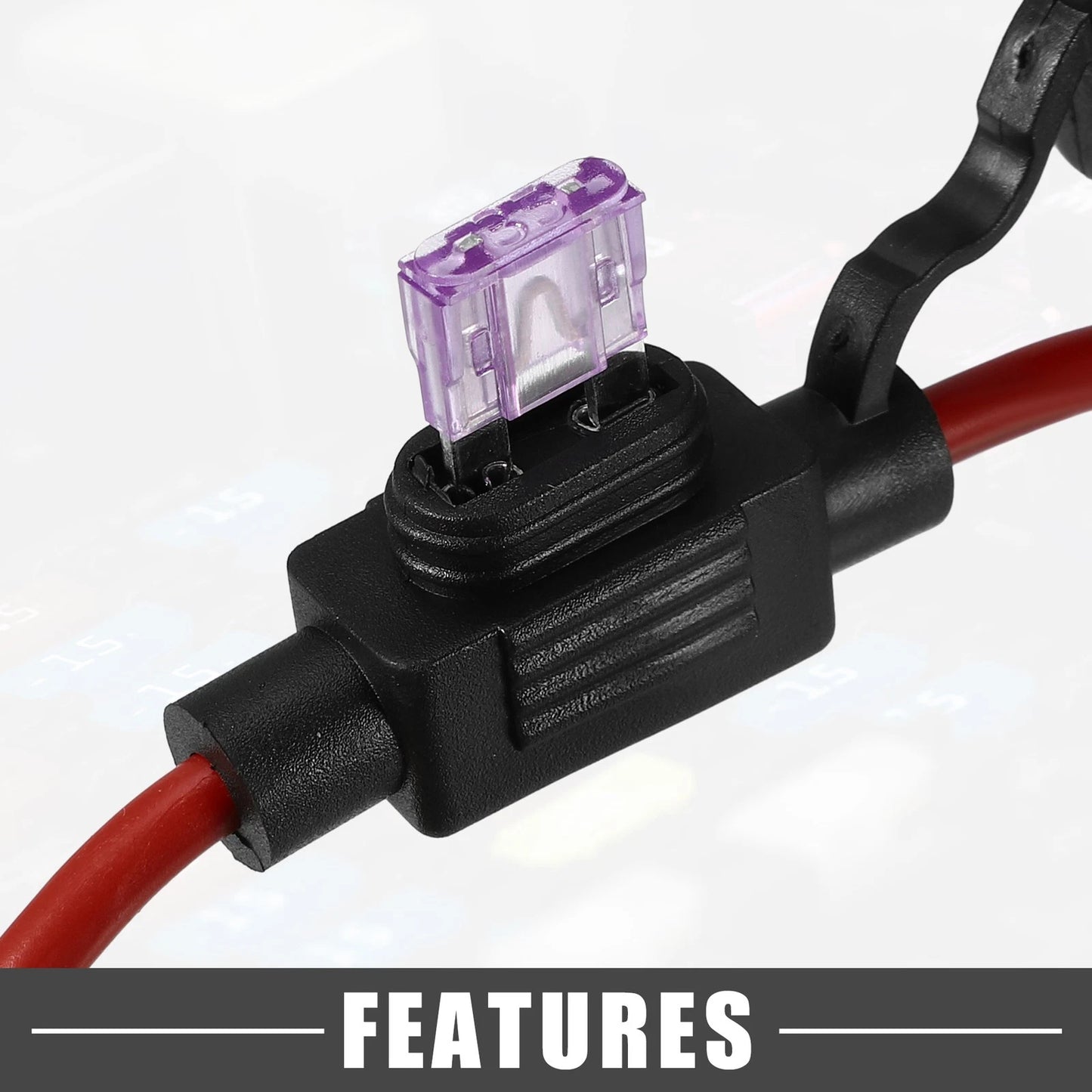35A Mini Blade Style Fuse Set with 12 AWG Holder for Car