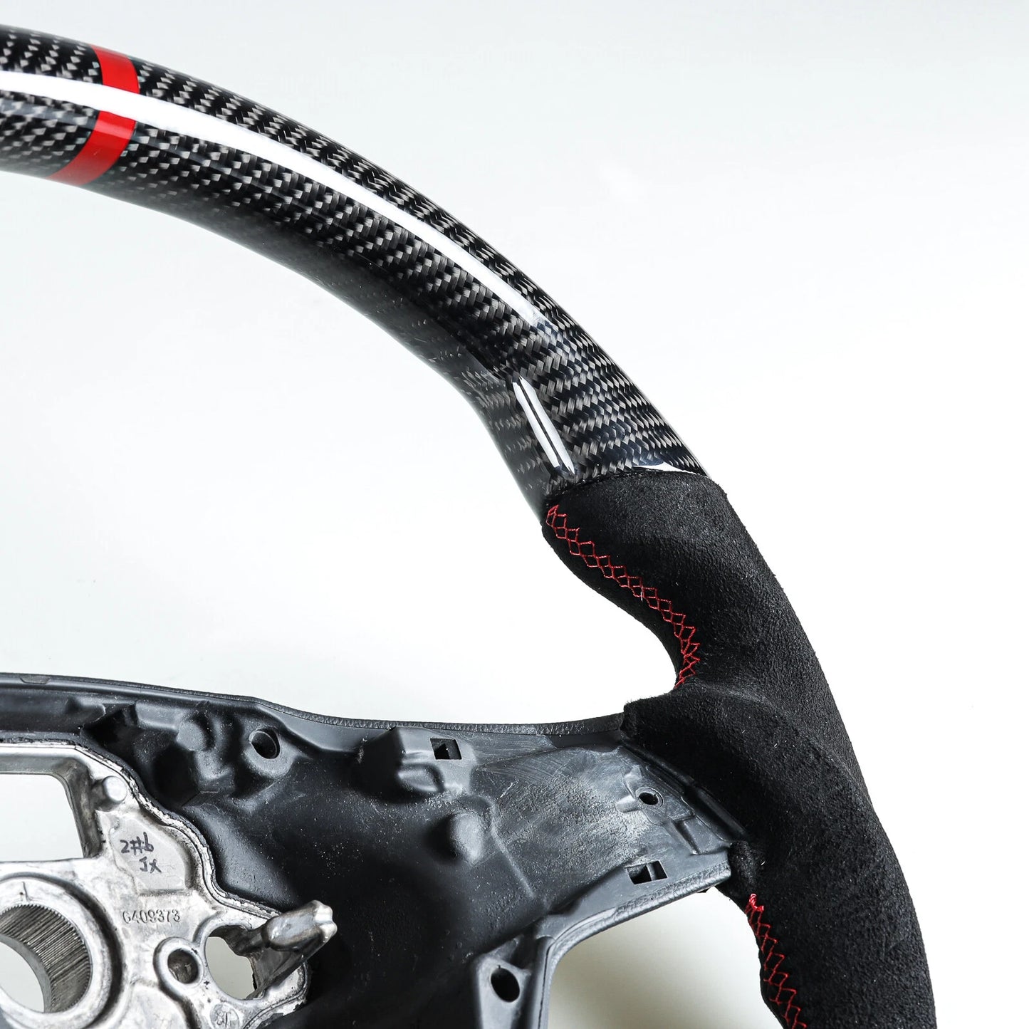 Carbon Suede Red Steering Wheel for VW Golf MK7, Polo MK6 (2012-2020)