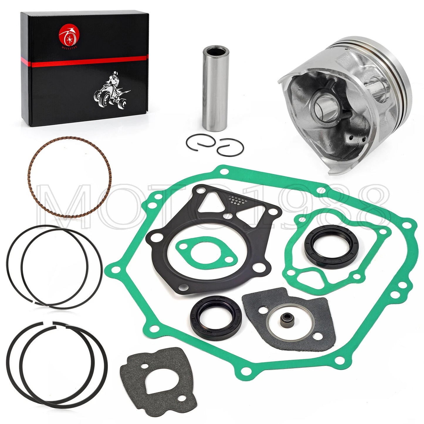 Piston Gasket Valve Rebuild Kit for Yamaha Golf Cart G2 G5 G8 G9 (1989–1996)