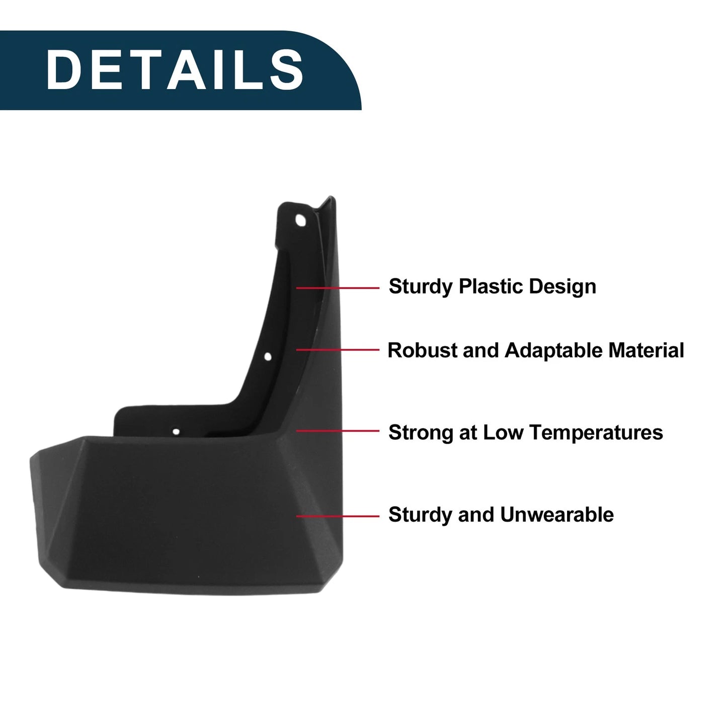 Mud Flaps Splash Guards / 1 Set for Toyota RUSH (2018–2022)