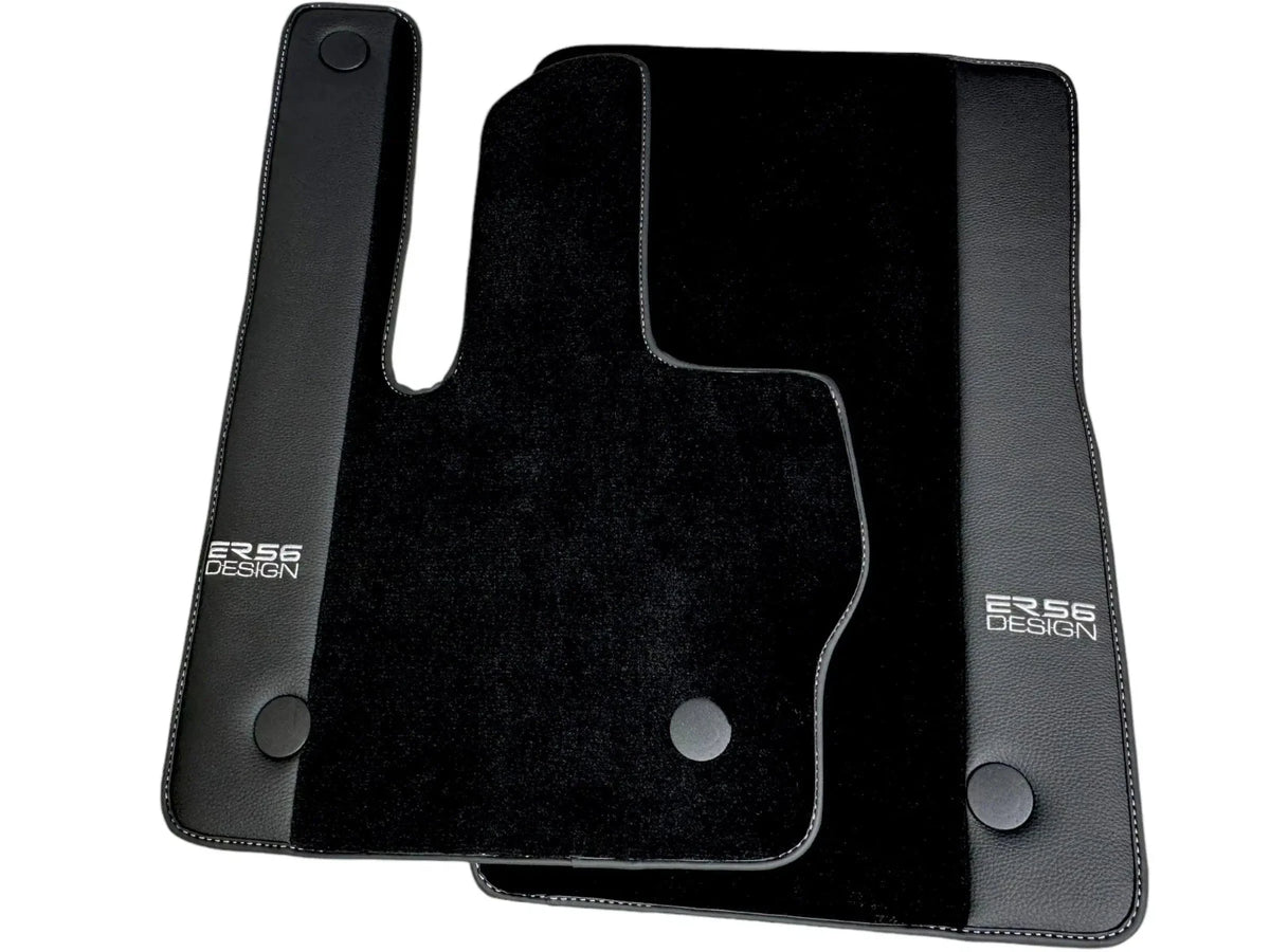 Black Floor Mats for Mercedes-Benz G Class W461 (1979-2008) with Leather