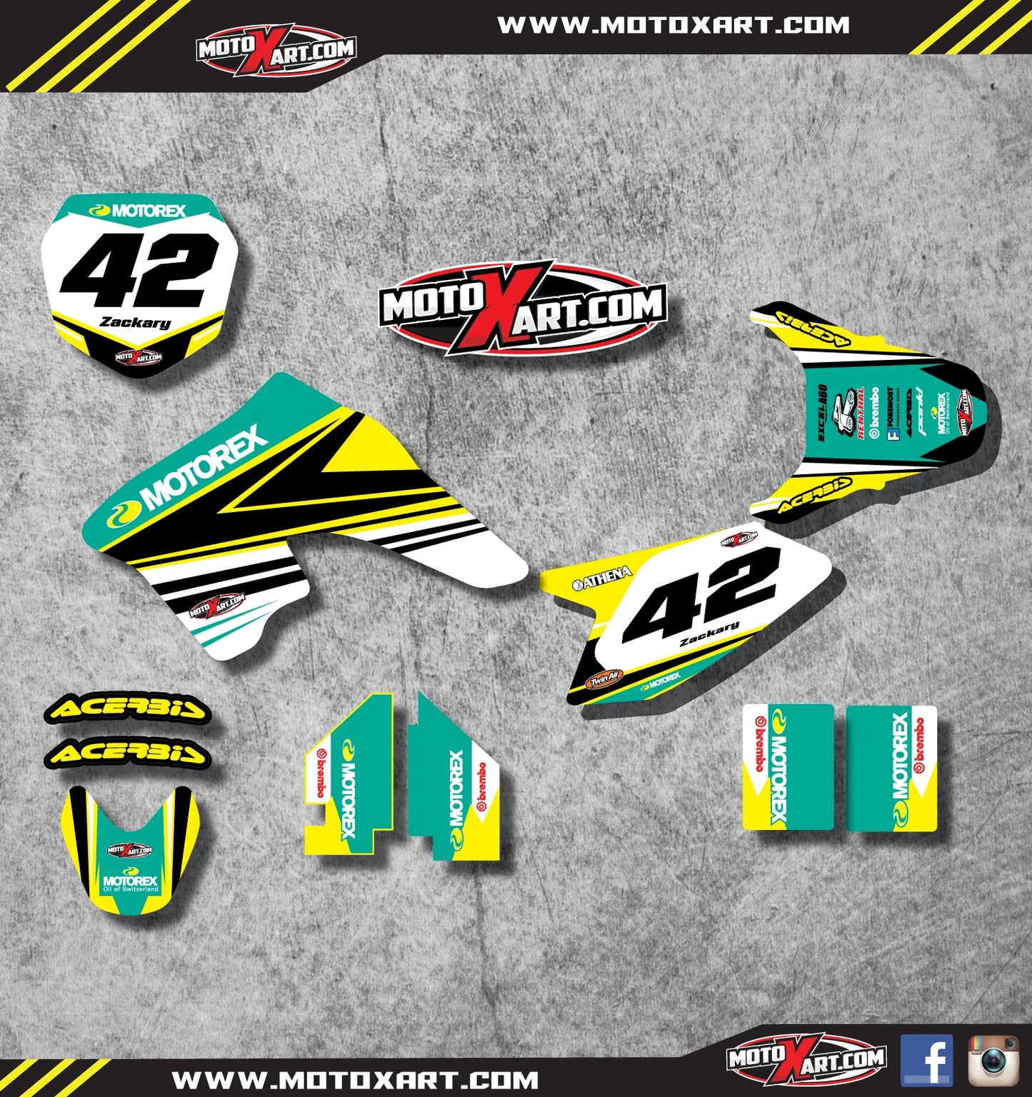 Custom Graphic Kit for Suzuki DRZ 70 (2007-2018)