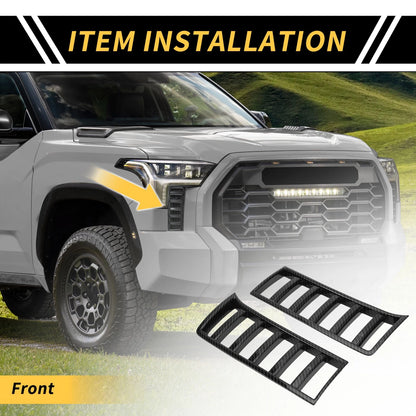 Carbon Fiber Pattern Headlights Vent Cover for Toyota Tundra (2022–2024)