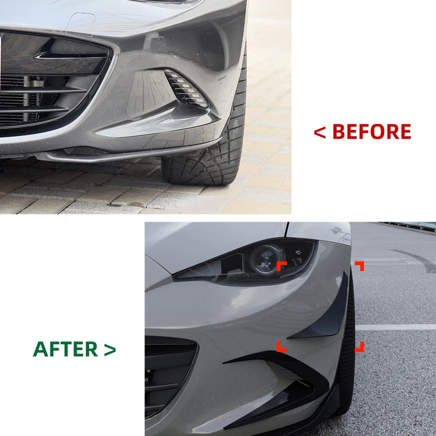 Front Side Air Vent Spoiler Trim Cover for Mazda Miata MX-5 (2016-2025)