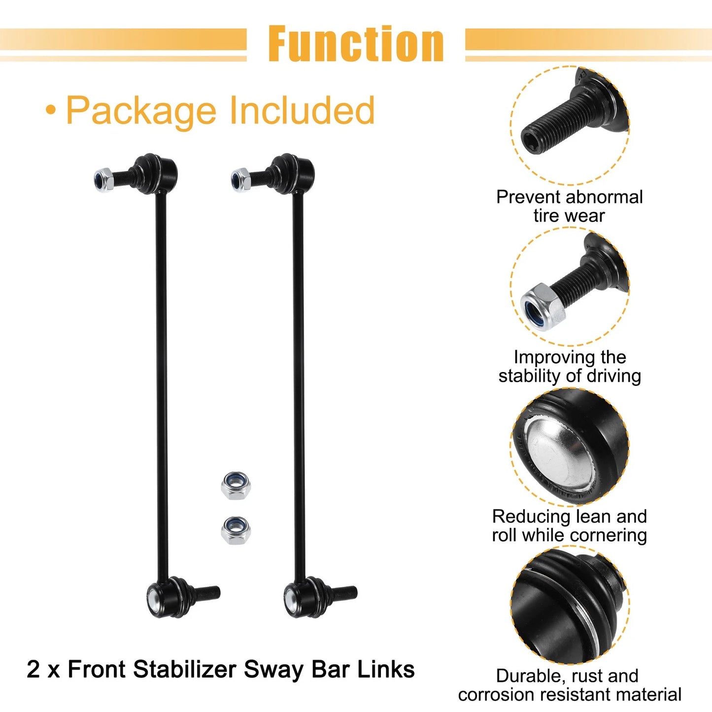 Front Rear Sway Bar Links for Land Rover