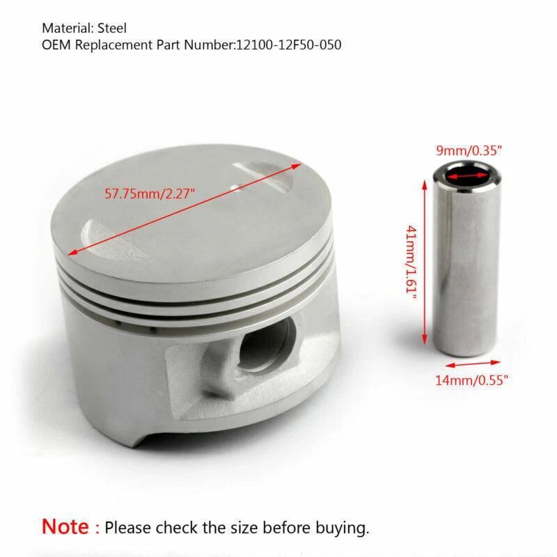 Piston Ring Kit +0.75mm for Suzuki RV125 EN125 DR125 (2003-2015)