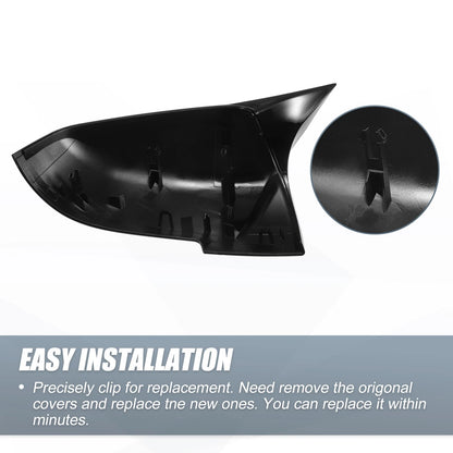 1 Pair Mirror Cover Cap Gloss Black for BMW X1 328i 125i 330i 320i 220i
