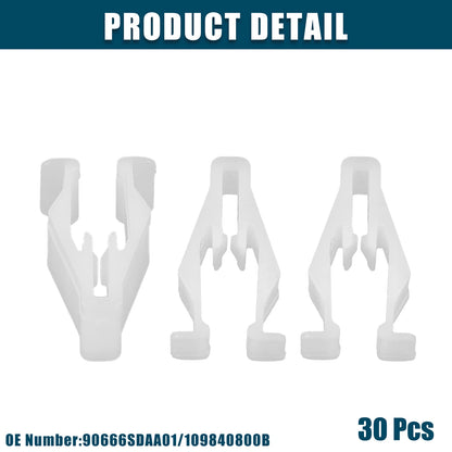 30 x Retainer Fastener Clips for Honda Interior Trim (No. 90666SDAA01)