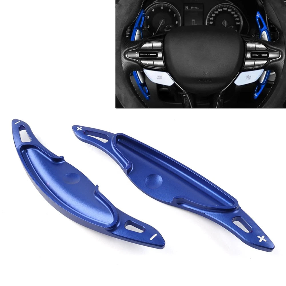 Steering Wheel Paddle Shifter Extensions for Hyundai i30 Blue (2017-2023)