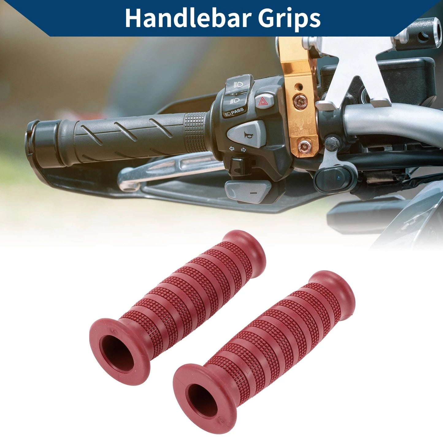 Hand Grips Cover / 7/8" 22mm / Motorcycle Handlebar Rubber
