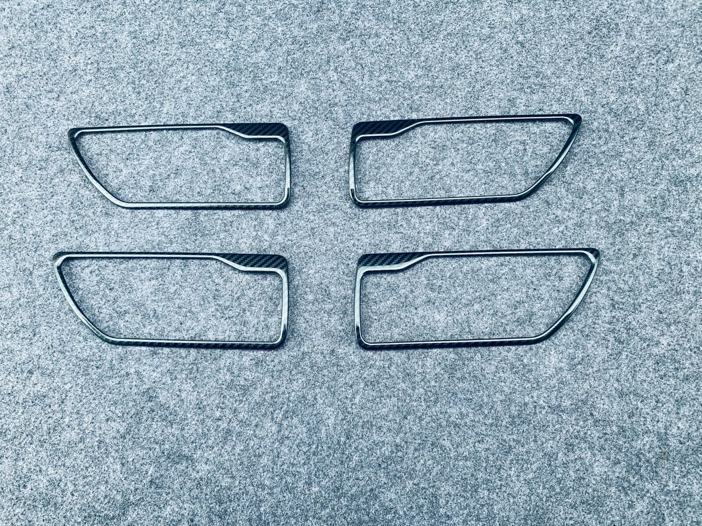 Inner Door Handle Cover Frame Carbon Fiber for Toyota Highlander (2020-2023)