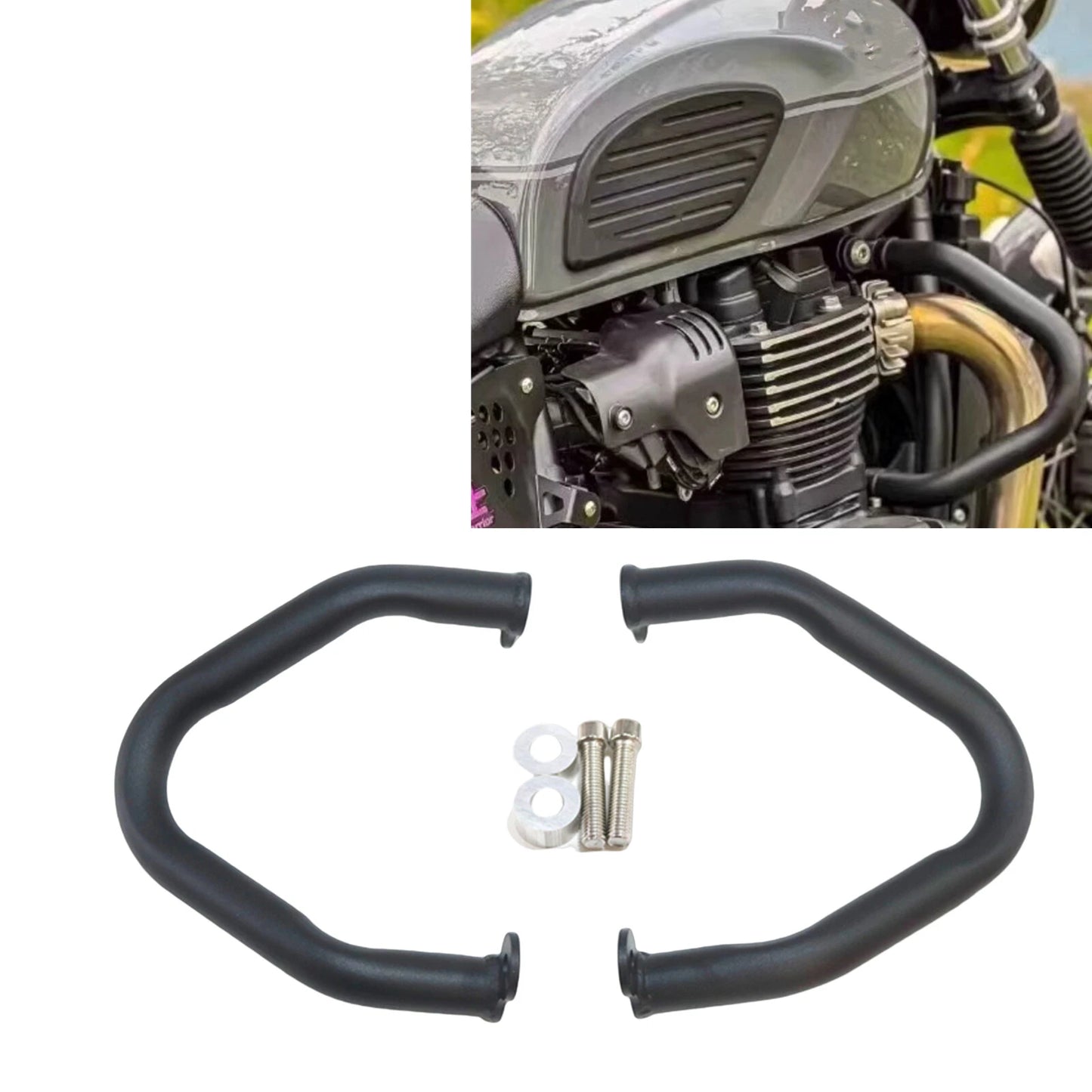 Black Engine Guard Crash Bar Protector Kit for Gaokin GK1200