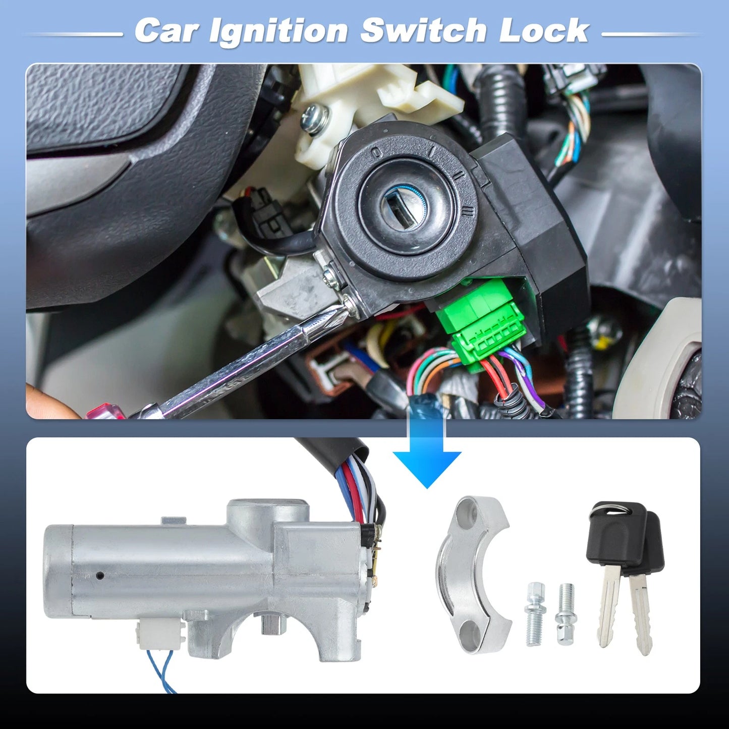 Ignition Lock Cylinder with 2 Key for Nissan Maxima (1995 - 1999)
