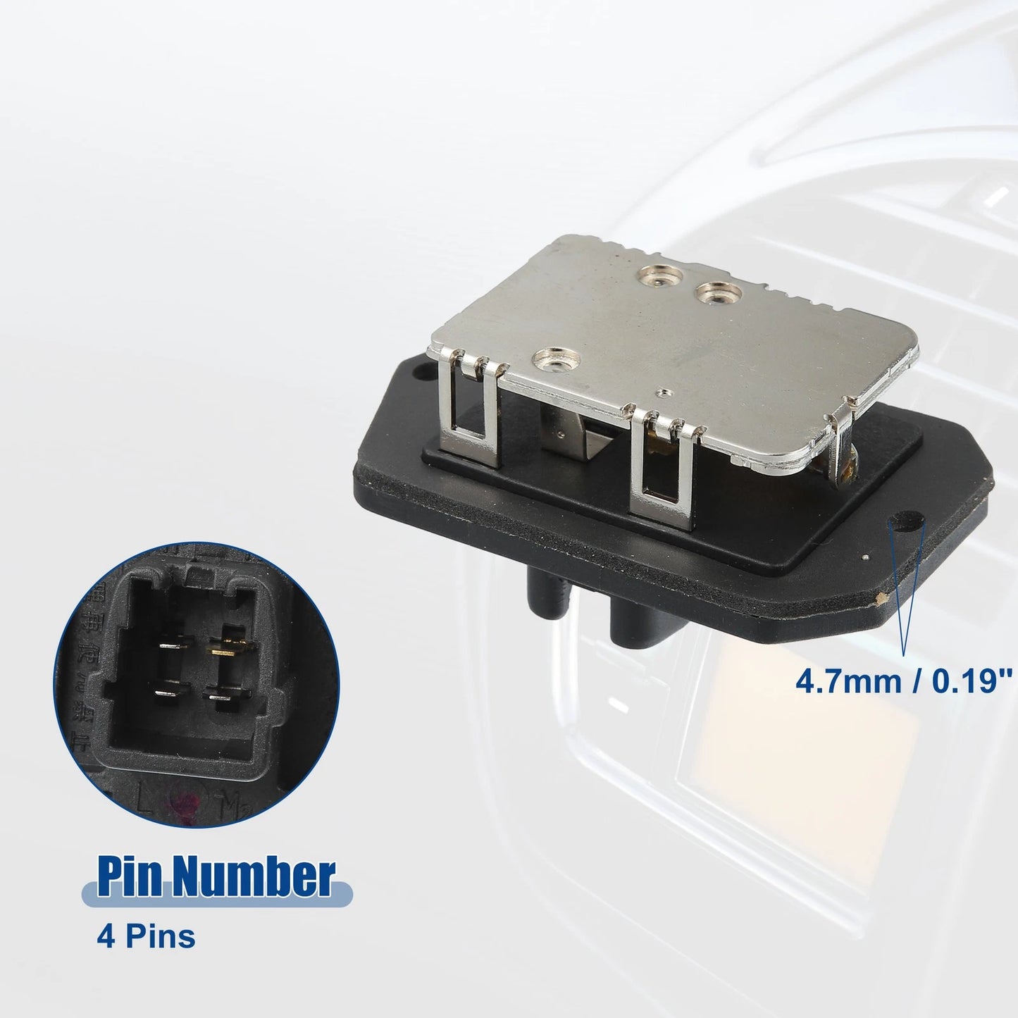HVAC Blower Motor Resistor for Toyota Celica (2000-2005) Black Silver Tone