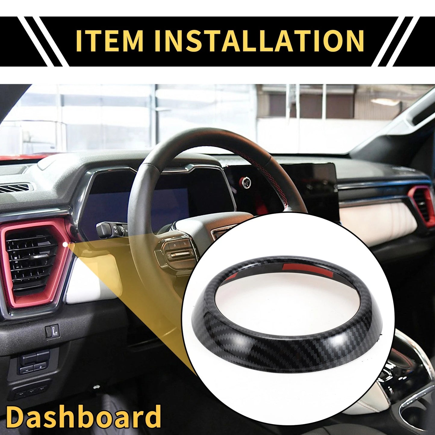 Air Vent AC Outlet Cover Trim for Chevy Colorado Carbon Fiber (2023-2024)