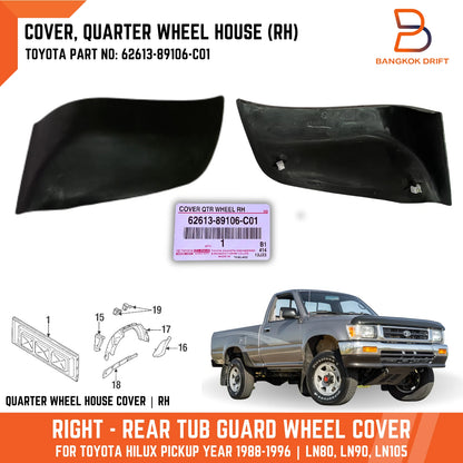 Right Quarter Wheel House Cover for Toyota Hilux 4Runner LN130 (1984-1997)