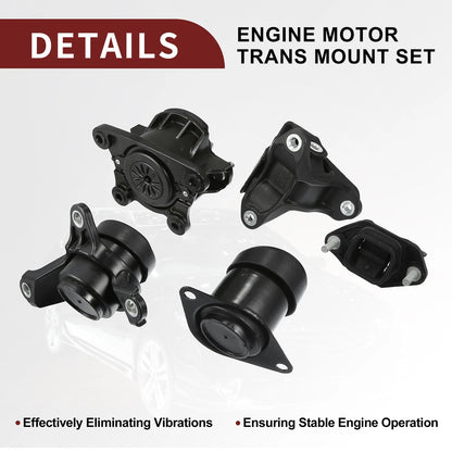 Trans Mount Set 2.4L for Honda Accord & Acura TSX 1 Set (2008-2012)