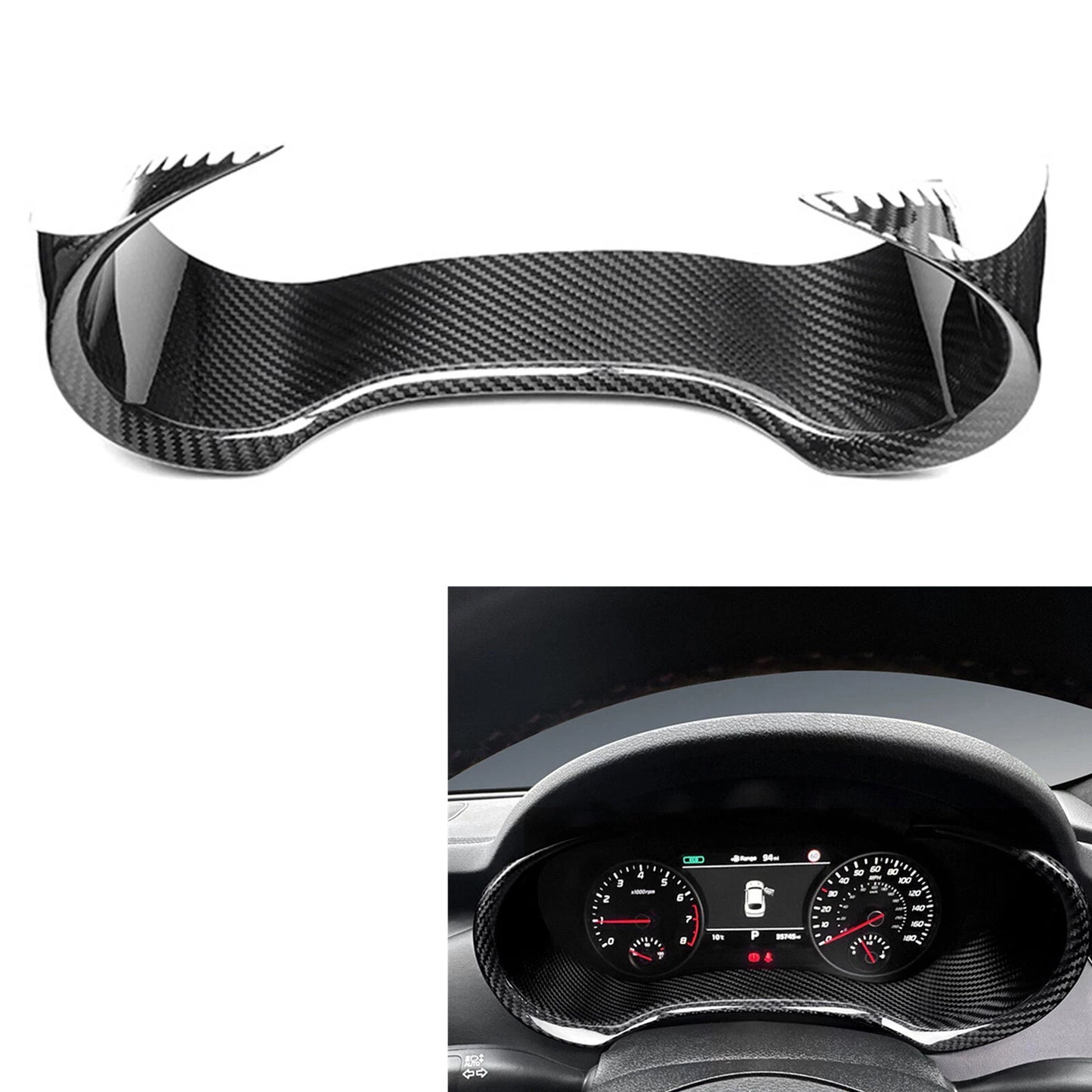 Carbon Fiber Gauge Cluster Cover for Kia Stinger (2018-2023)