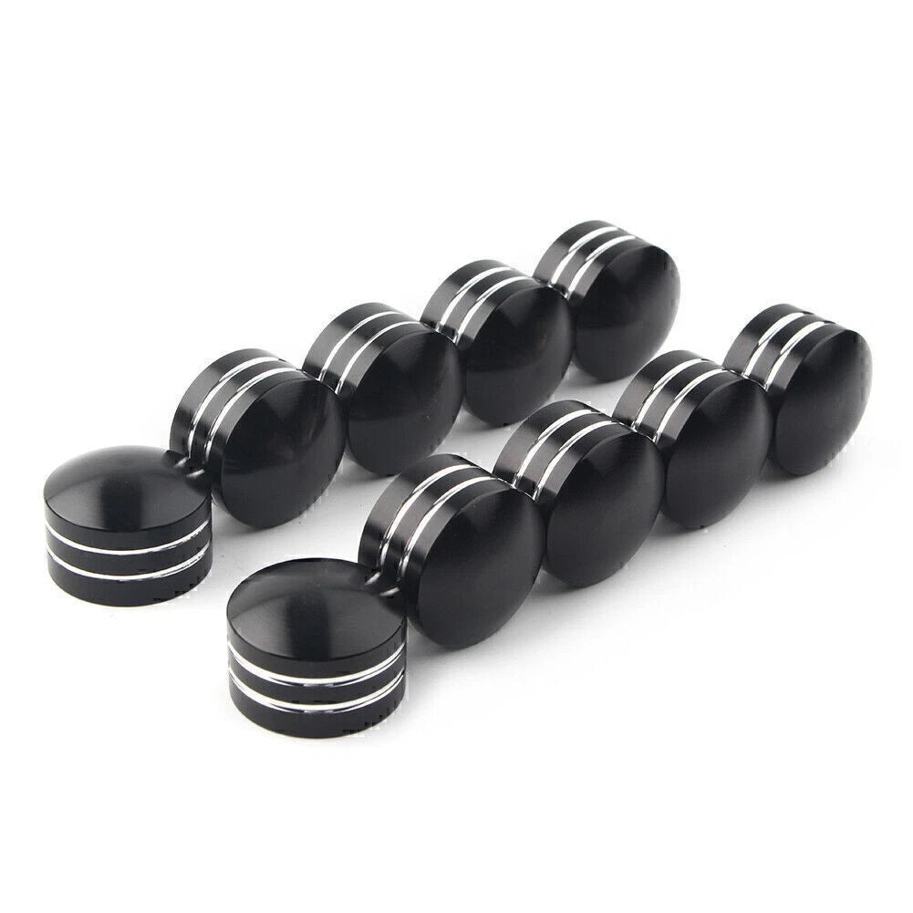 9mm Motor Bolt Topper Caps Covers for Harley  - 10 x Black CNC