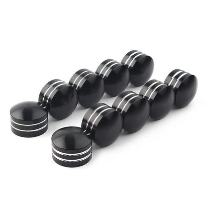 9mm Motor Bolt Topper Caps Covers for Harley  - 10 x Black CNC