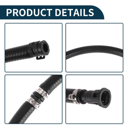 Radiator Hose Coolant Pipe for Volvo S40 (2004-2010) Rubber Black 1 Pcs