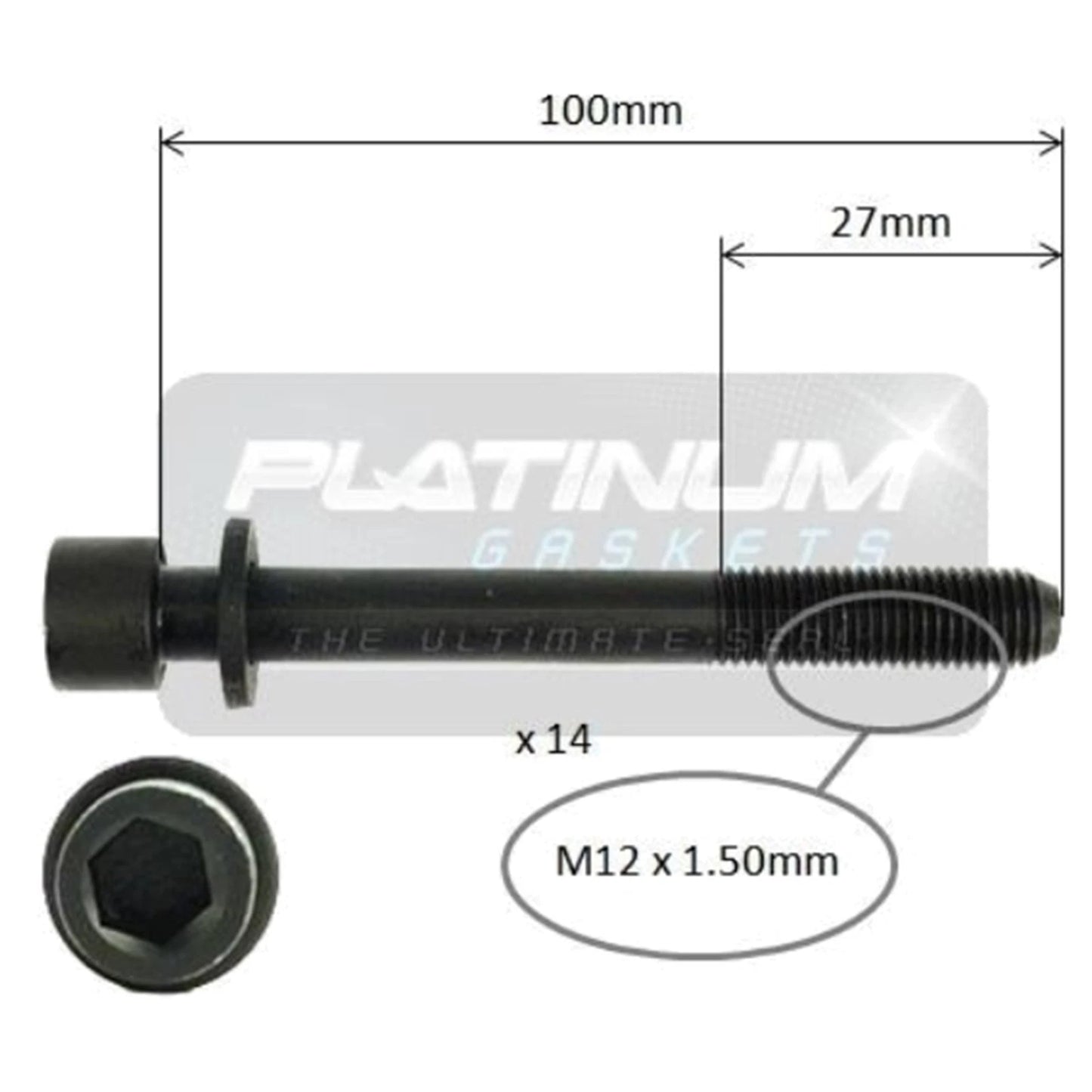 Cylinder Head Bolt Set 6cyl 4.8L TB48DE for Nissan Patrol GU (2001-2010)