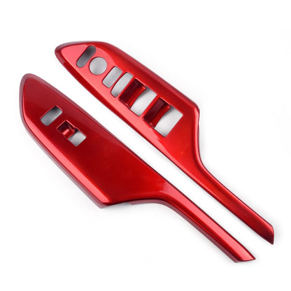 4 x Red Door Window Lift Switch Button Trim for Honda Civic (LHD)