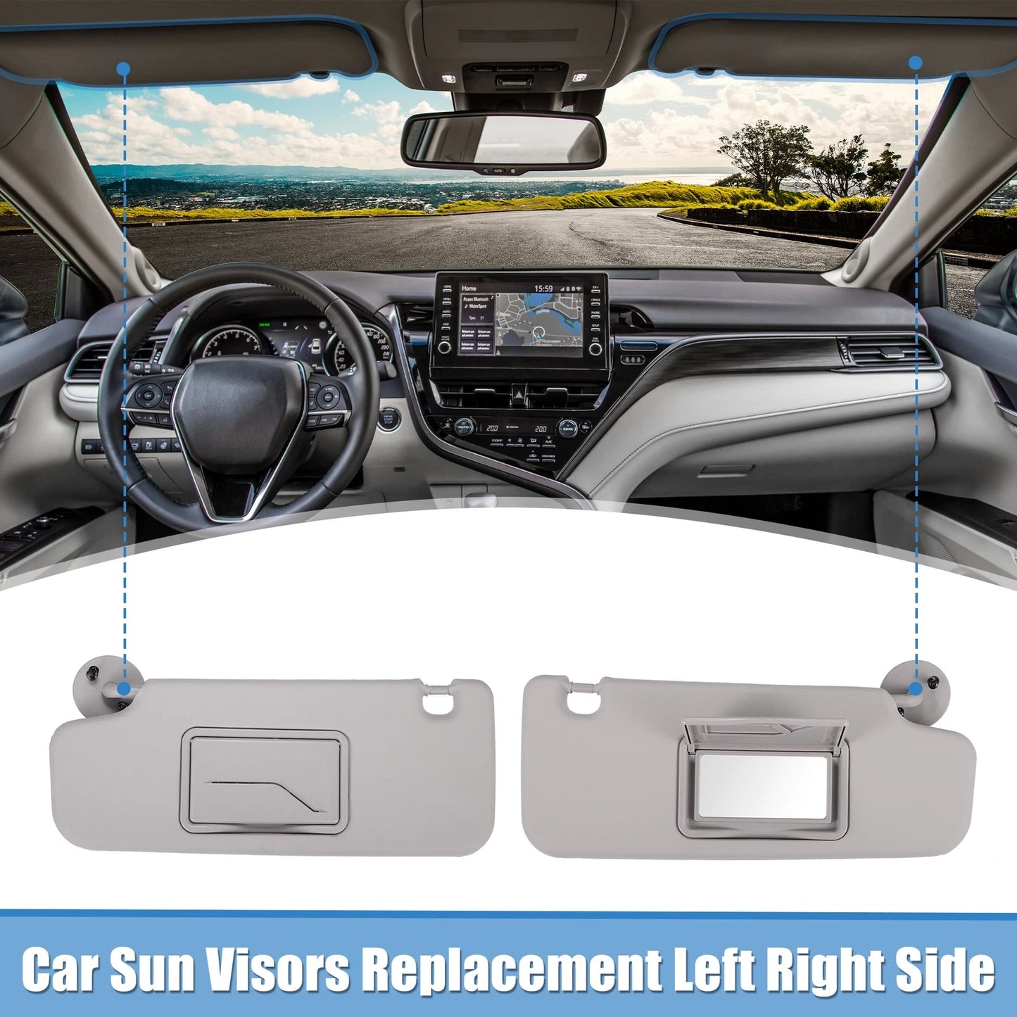 Sun Visor for Chevy Sonic (2012-2016) Left/Right W/O Sunroof Light