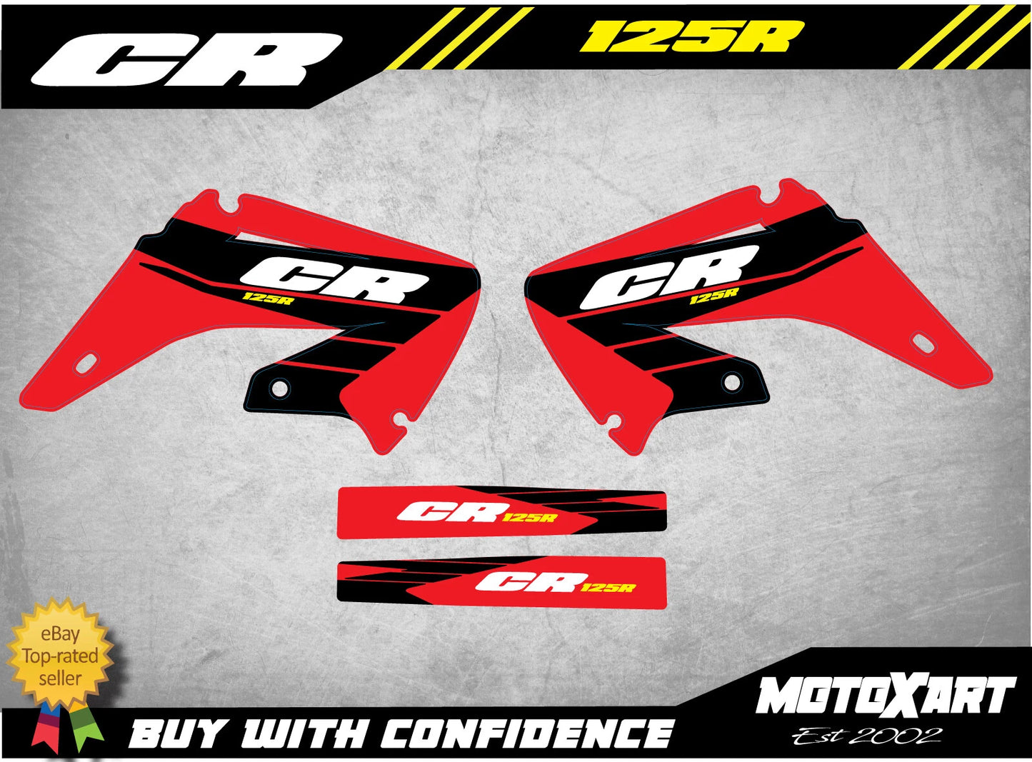 Radiator & S/Arm Stickers for Honda CR 125 (2002-2016)