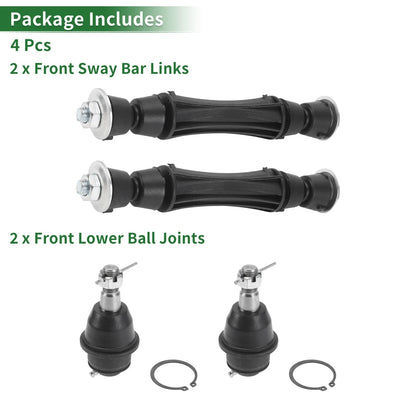 4 x Front Suspension Kit Sway Bar Links & Lower Ball Joints for Chevrolet Tahoe