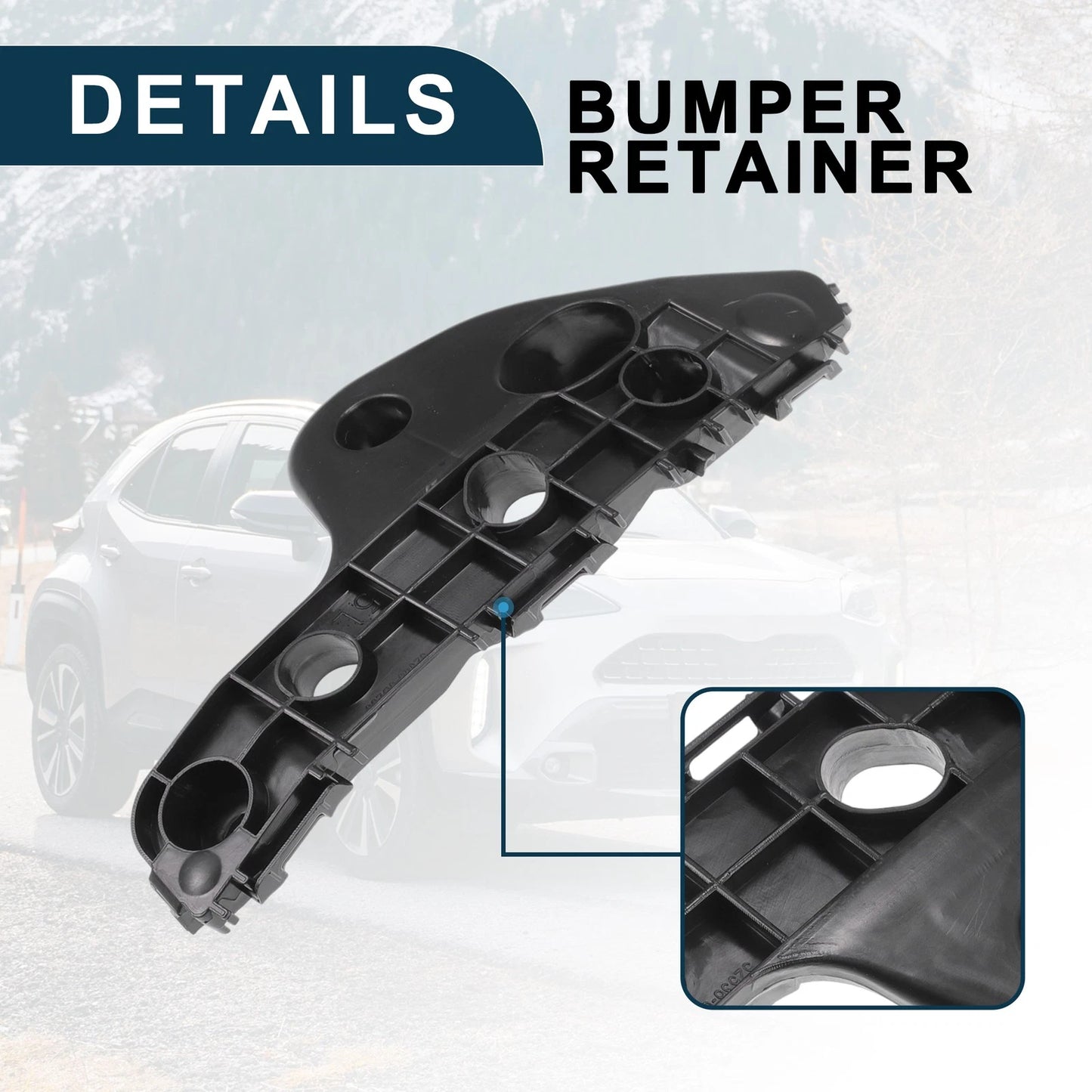 Left Front Bumper Retainer Bracket for Toyota Yaris (2016-2020)