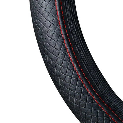 PU Leather Steering Wheel Cover 15"/37-38CM for Car Accessories