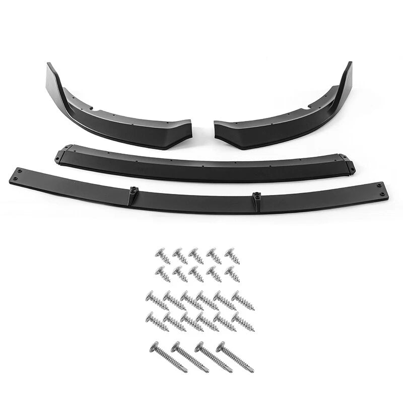 Glossy Black Front Bumper Lip Splitter Kit for 2015-2023 Dodge Charger SRT
