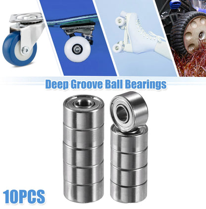 10pcs 3x8x4mm Double Metal Shield Deep Groove Ball Bearings