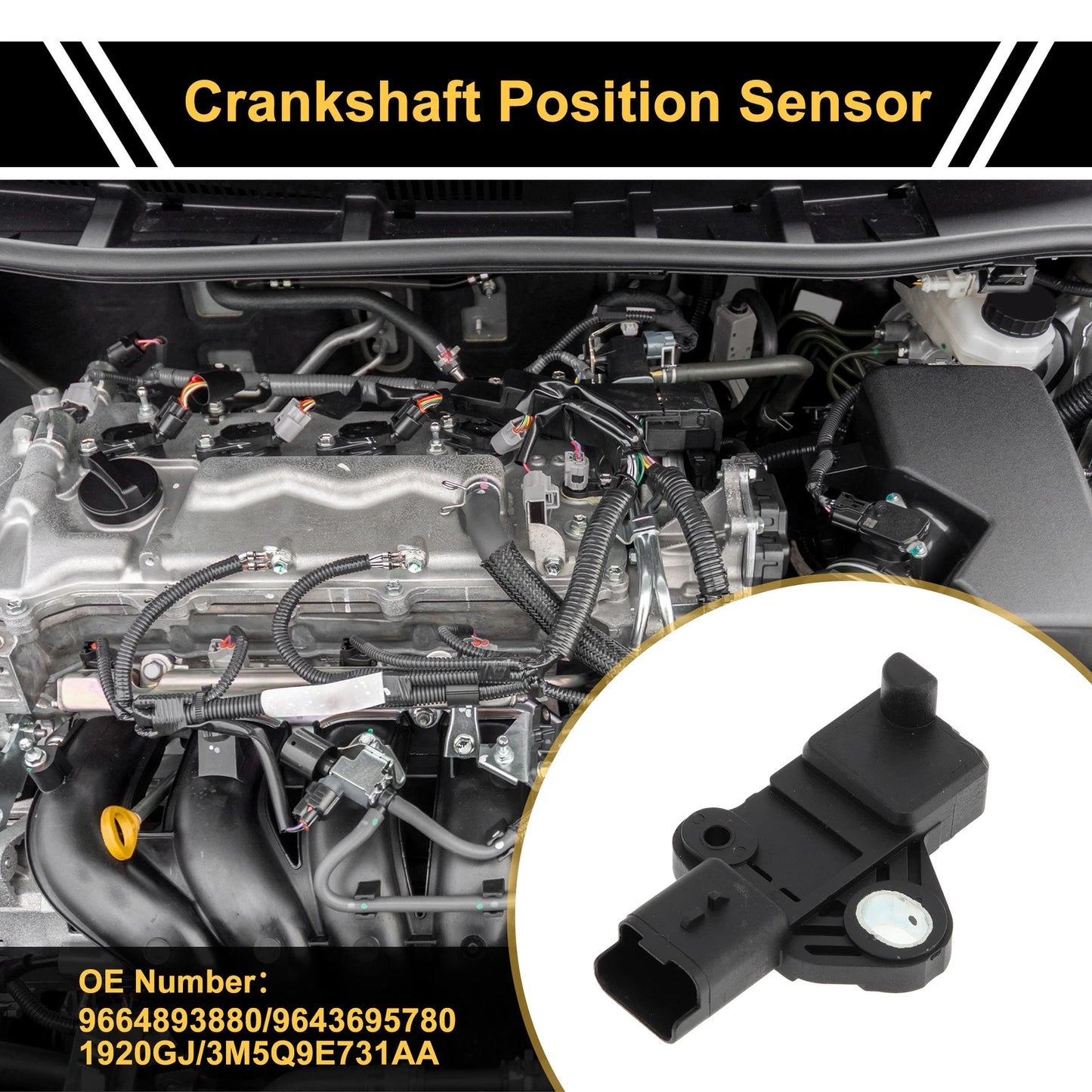 Crankshaft Position Sensor for PEUGEOT 407 Saloon 2.0 (2009-2010)
