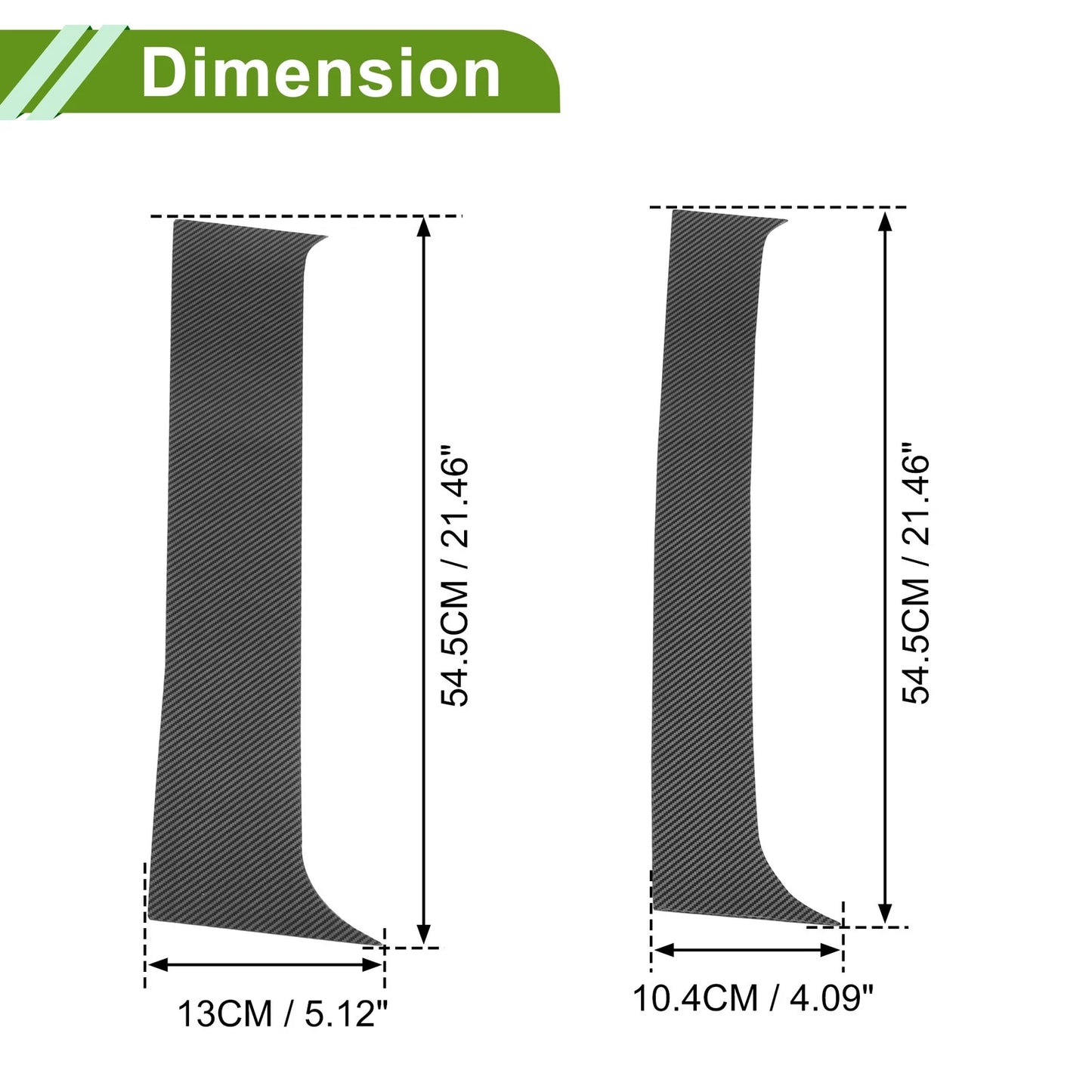 4pcs Door Pillar Window Trim for Chevy Silverado Carbon Fiber Pattern Black