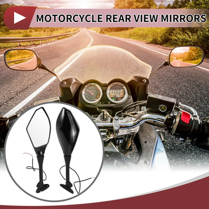 1 x Rear View Mirrors Black Aluminum for Honda CBR600RR (2003–2014)