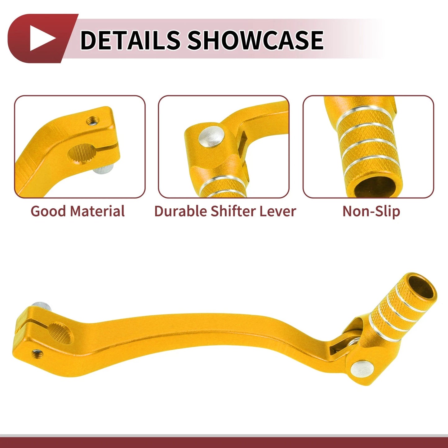Folding Gear Shifter Lever Gold Tone for Kayo T6