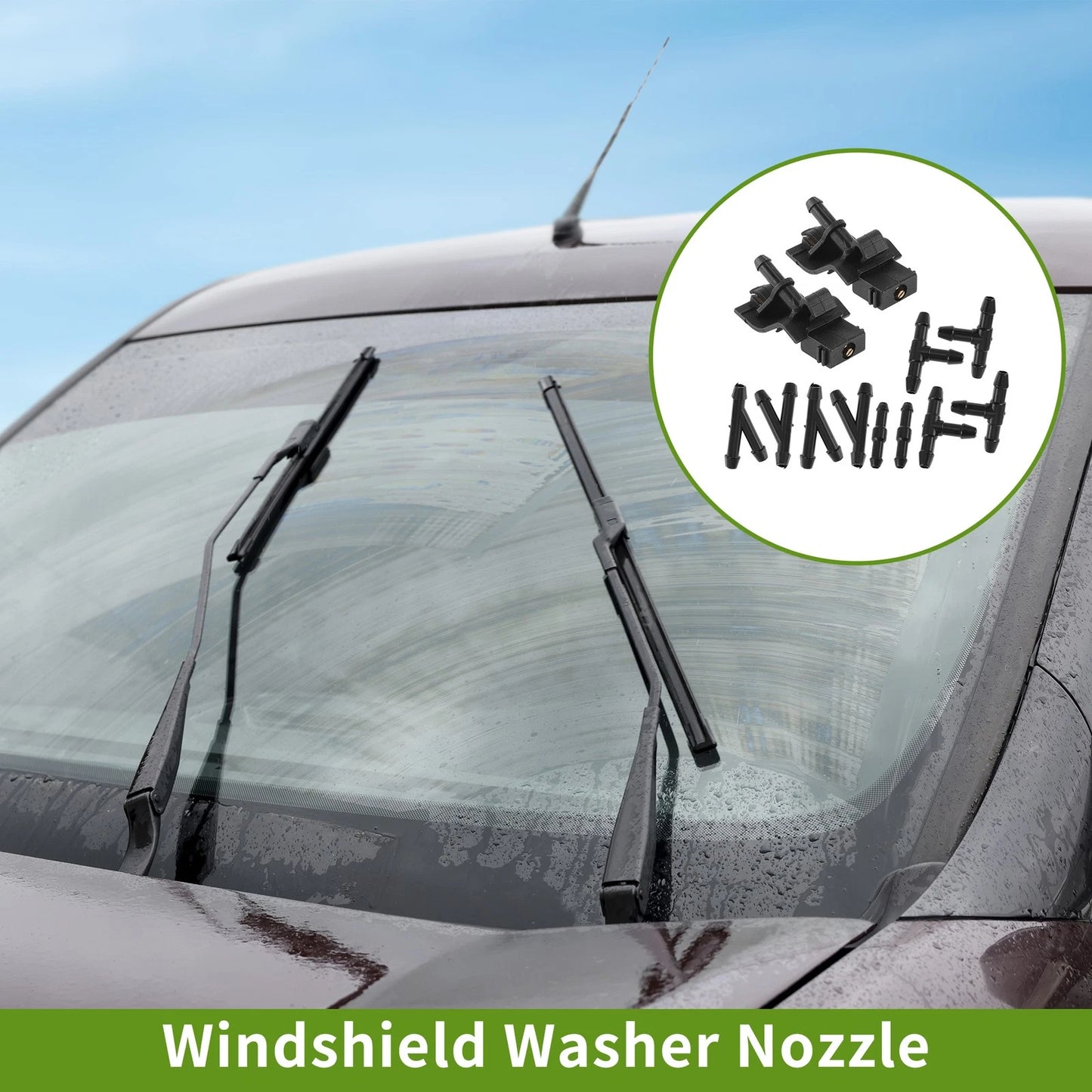 Windshield Washer Nozzle with Hose Connector for Toyota