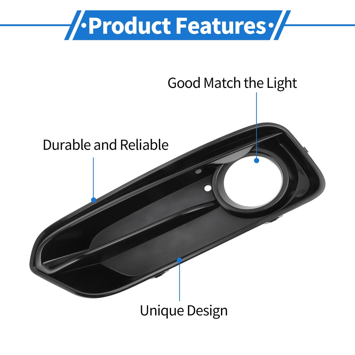 1 Pc Car Front Left Fog Light Grill for BMW 1 Series (2015-2018)
