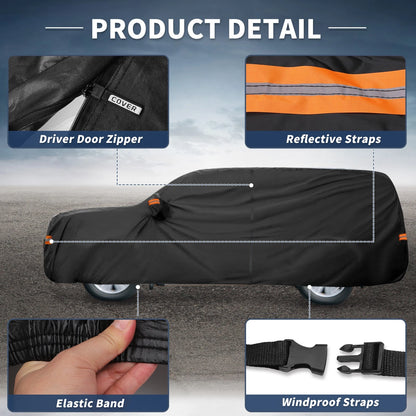 Waterproof Car Cover with Driver Door Zipper for Toyota 4Runner (2003-2023)