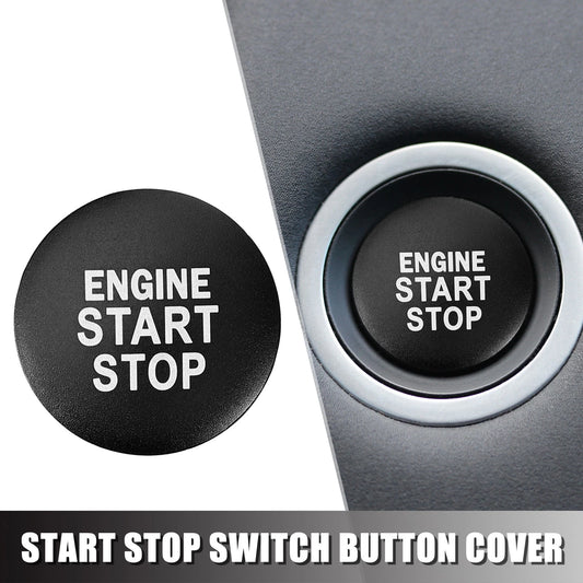 Engine Start Stop Button Cover Sticker Aluminum Alloy Black for Toyota Camry