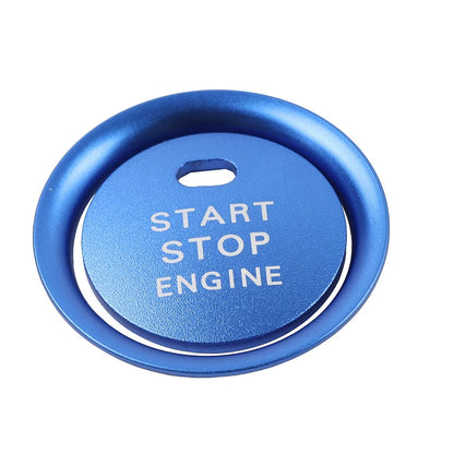 2 x Blue Engine Start Push Button Cover Rings for Mazda 3, 6, CX-5 (2014-2023)
