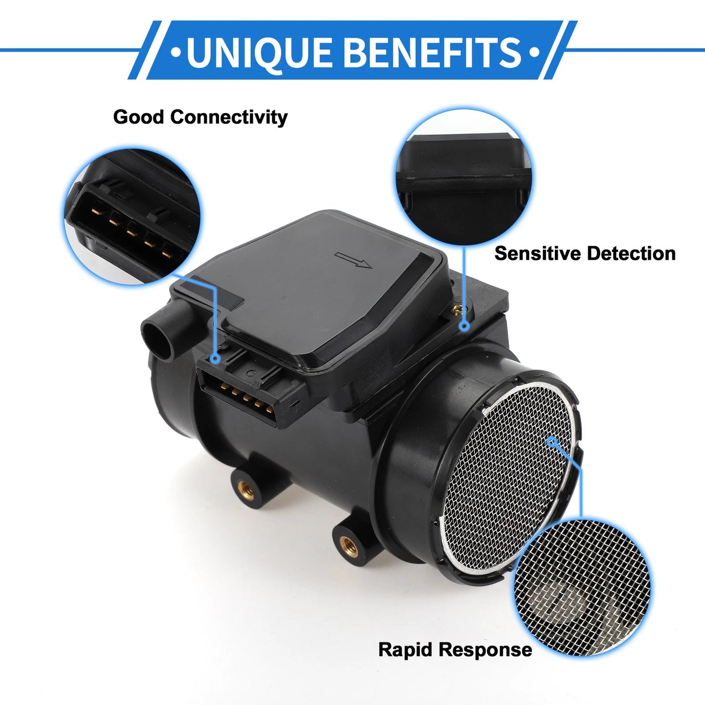 Mass Air Flow Sensor for Mazda B2600 B2600i MPV 2.6L (1991-1994)