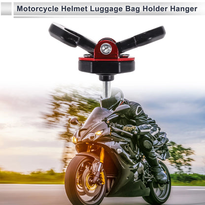 Horn-type Double Hook Aluminum Alloy Motorcycle Hanging Hook 1 Pc Black