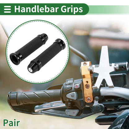 7/8" 22mm Motorcycle Hand Grips Cover Aluminum Alloy Black for Make Model