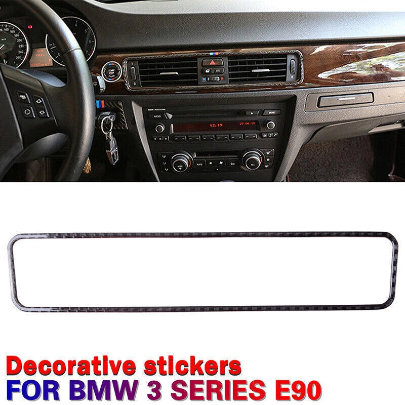 Carbon Fiber Middle Console Air Outlet Vent Trim for BMW 3-Series (2005-2012)